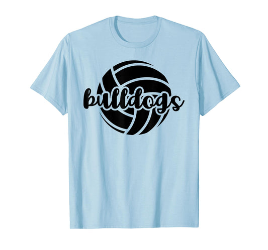 Bulldogs Volleyball Team Mascot School Spirit Game Night T-Shirt