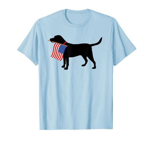 Labrador Retriever Patriotic Pooch USA Flag Dog Gift T-Shirt