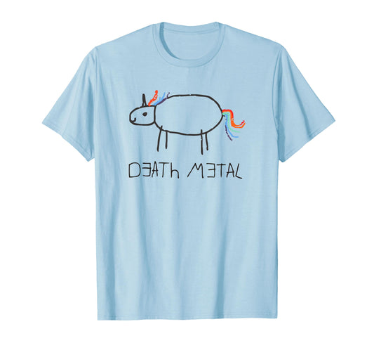 Funny Cute Death Metal Crayon Unicorn T-Shirt