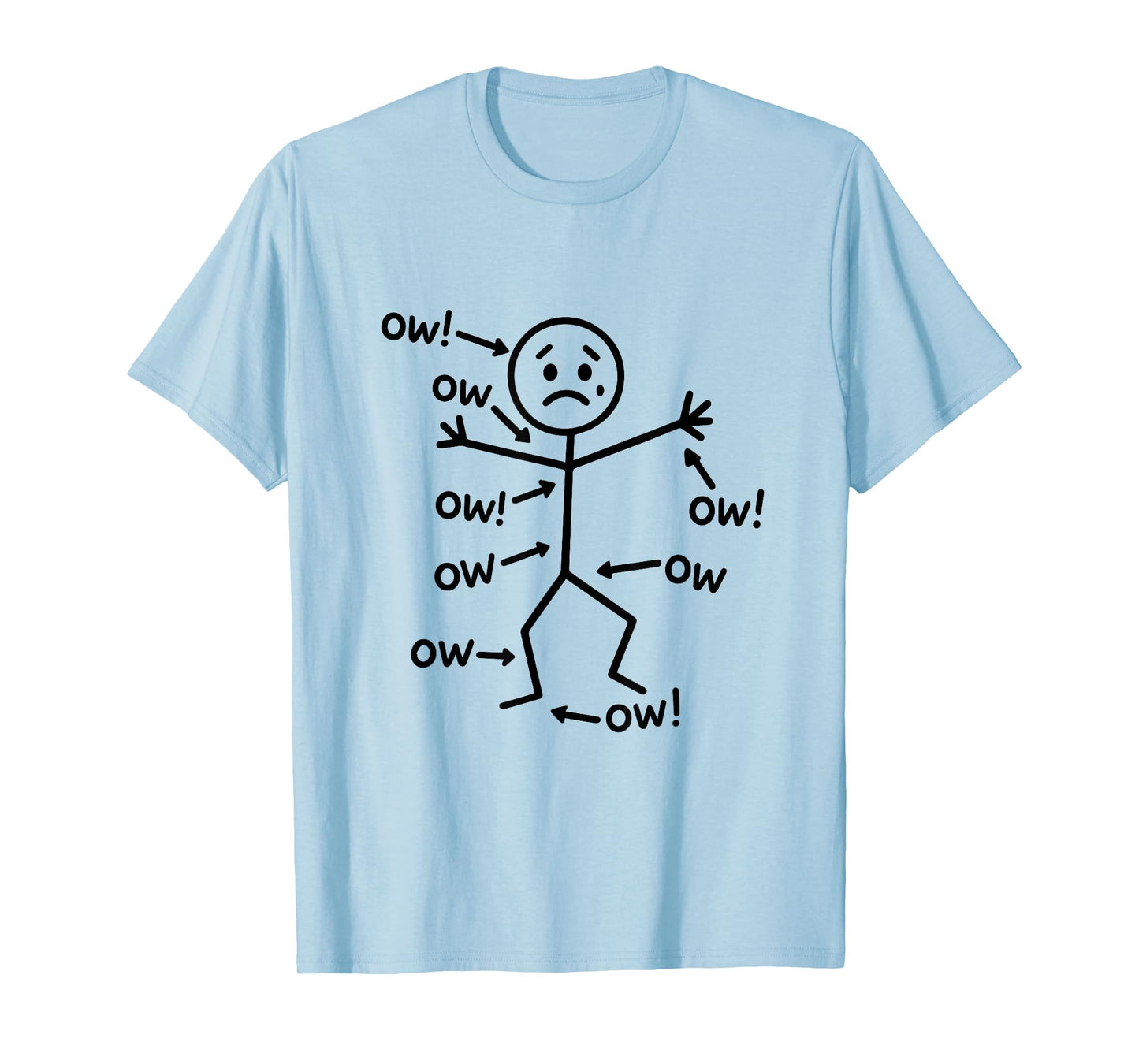 Funny Ow Ow Ow Ow Ow Ow Ow Character T-Shirt