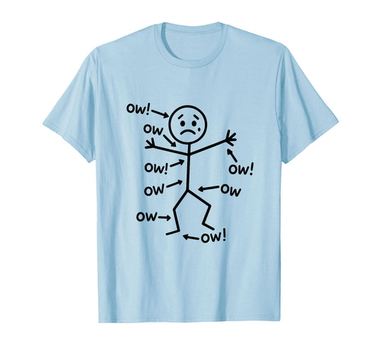 Funny Ow Ow Ow Ow Ow Ow Ow Character T-Shirt
