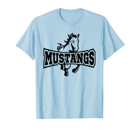Mustangs Teacher Student School Sports Fan Team Spirit T-Shirt