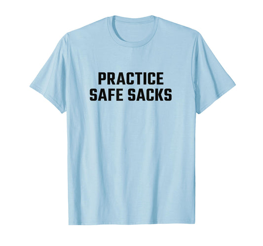 Practice Safe Sacks, Lazy Halloween Football T-Shirt