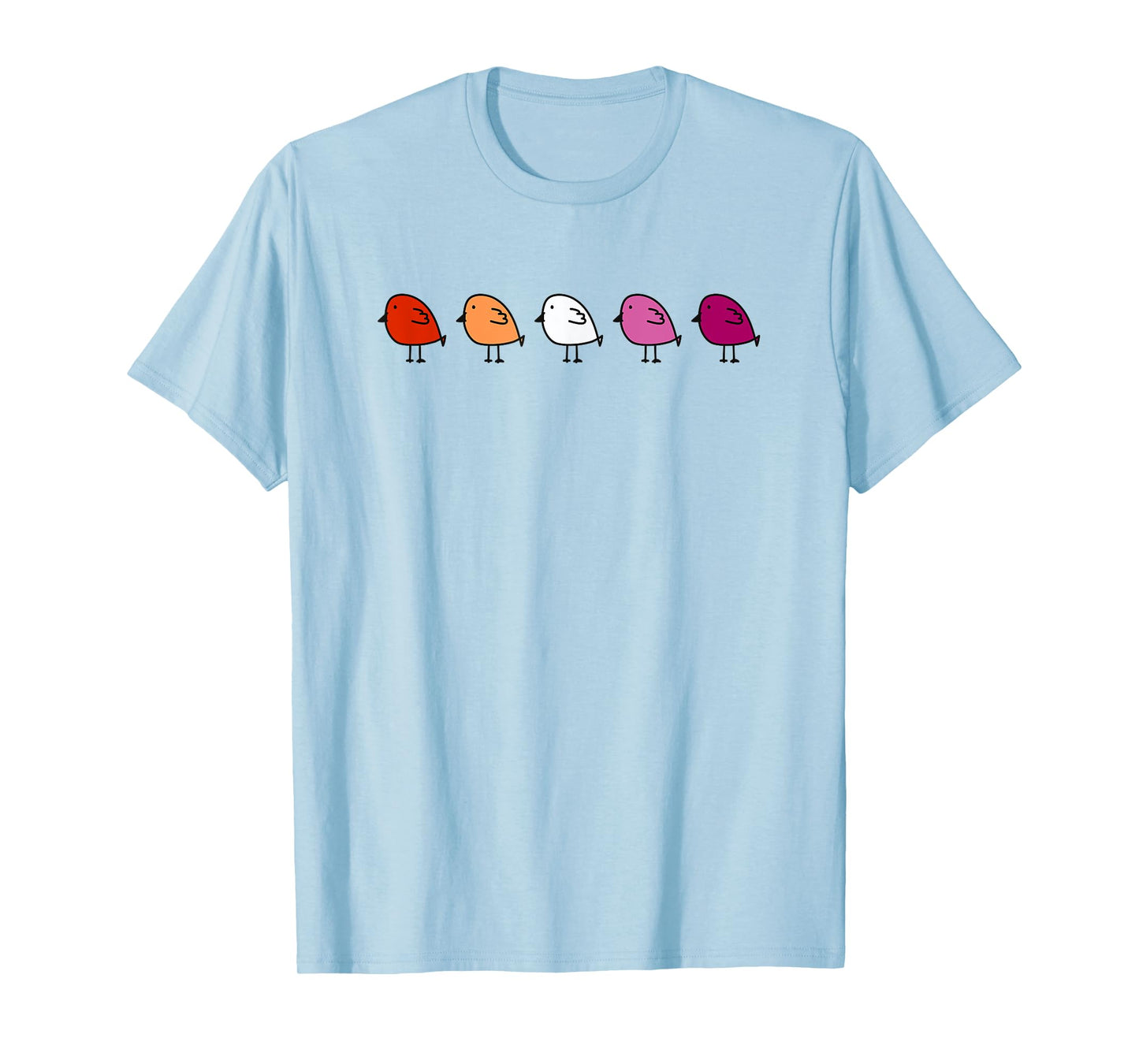 LGBT Lesbian Pride Subtle Lesbian Pride Flag Birds T-Shirt