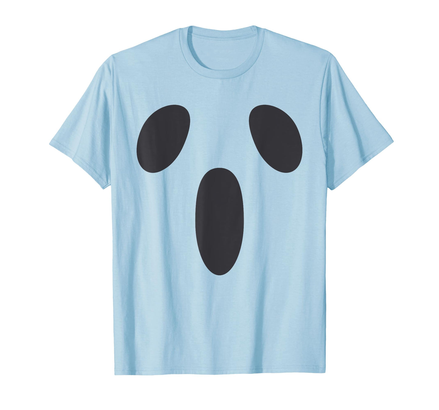 Ghost Silly Face Spooky Halloween Ghoul Face Easy Costume T-Shirt