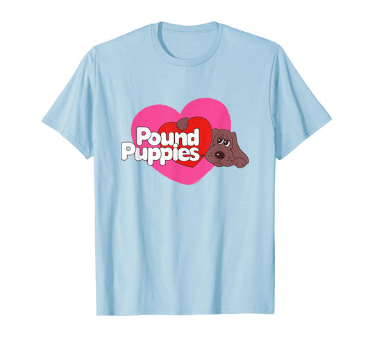 Pound Puppies Valentine's Day Cute Dog Heart Shape Big Logo T-Shirt
