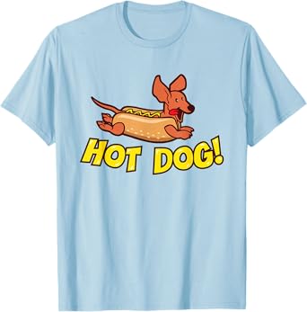 Dachshund "Hot Dog!" Wiener Dog Shirt for Men, Women & Kids T-Shirt