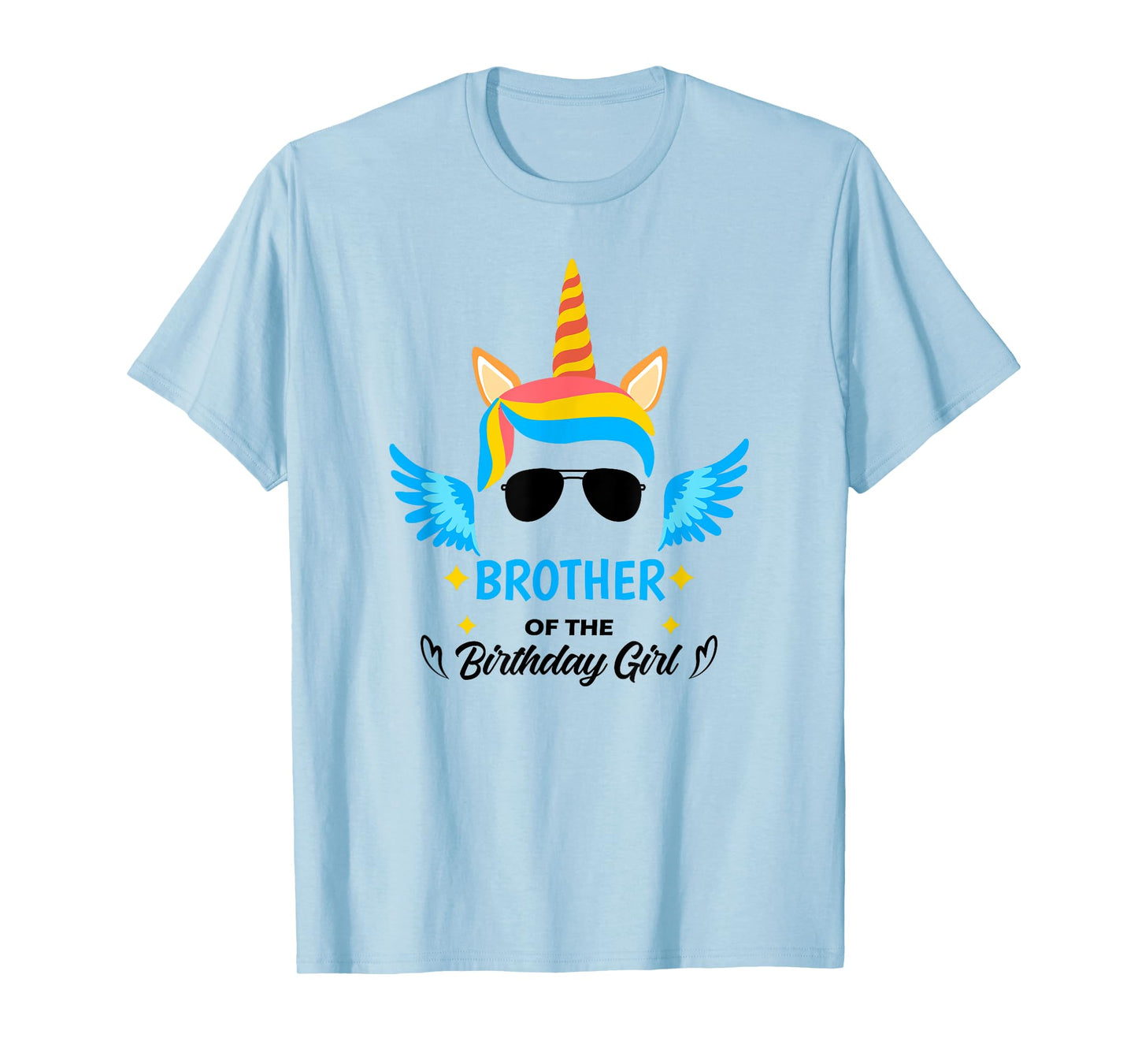 Brother of The Birthday Girl Brother Unicorn First Birthday T-Shirt