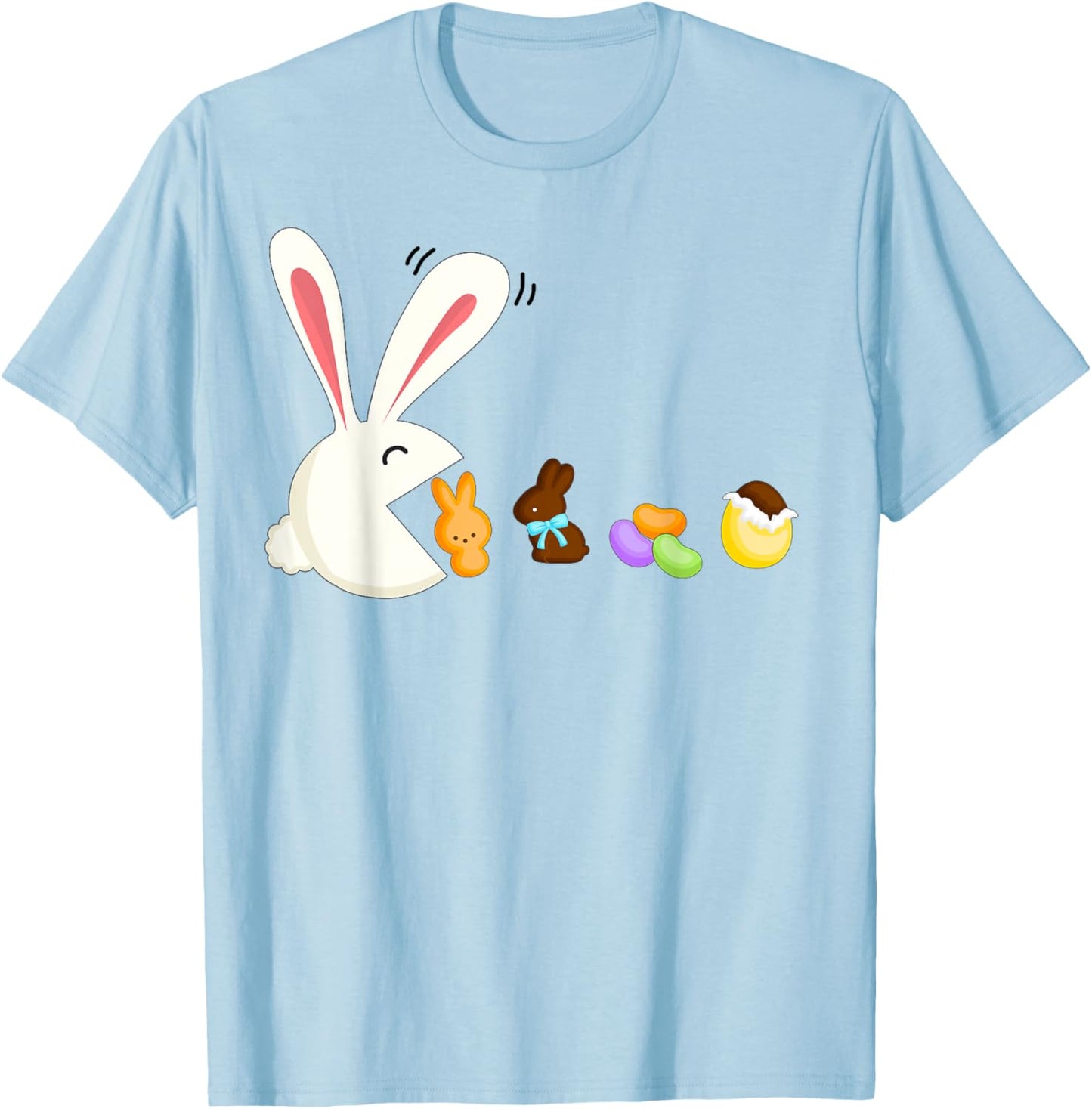 Happy Easter Bunny Eating Candy Funny Boys Girls Kids Easter T-Shirt