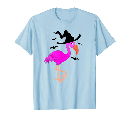Flamingo Witch Halloween T-Shirt