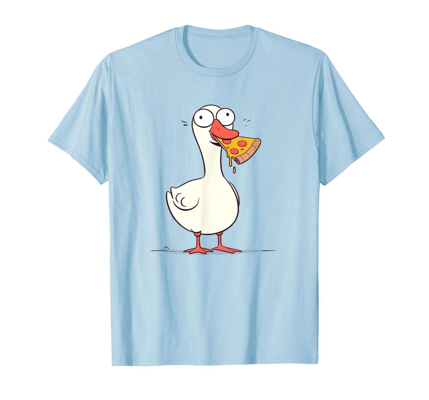 Funny Silly Goose Pizza Lover Goose Gift Foodie Silly Goose T-Shirt
