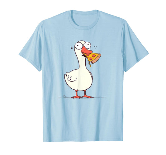 Funny Silly Goose Pizza Lover Goose Gift Foodie Silly Goose T-Shirt