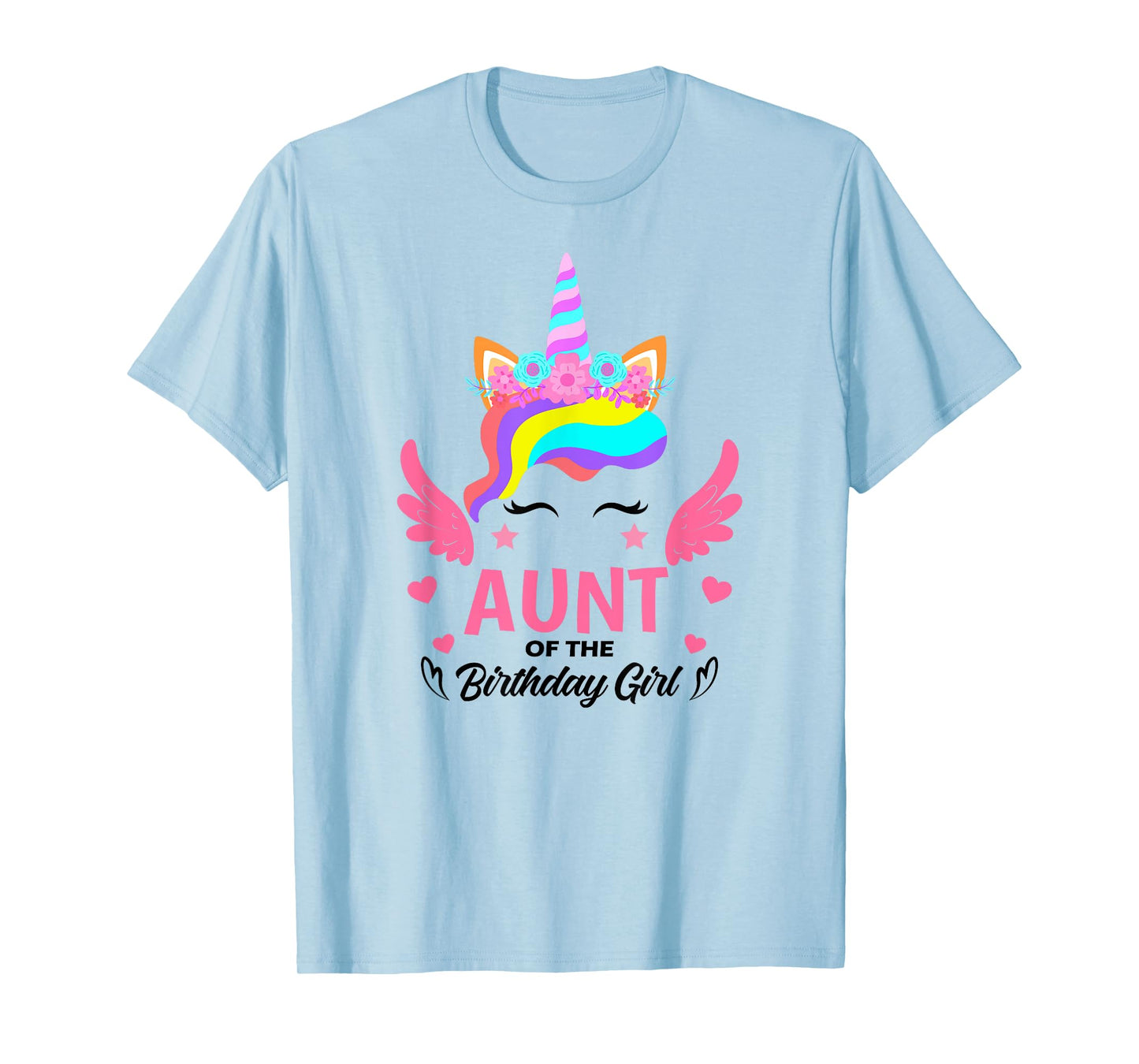 Aunt of The Birthday for Girl Auntie Unicorn First Birthday T-Shirt