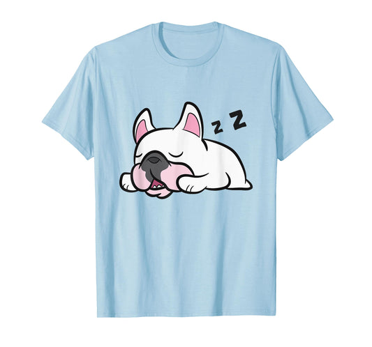 French Bulldog Puppy Sleeping Tired French Bulldog Men Women Girls Kids T-Shirt