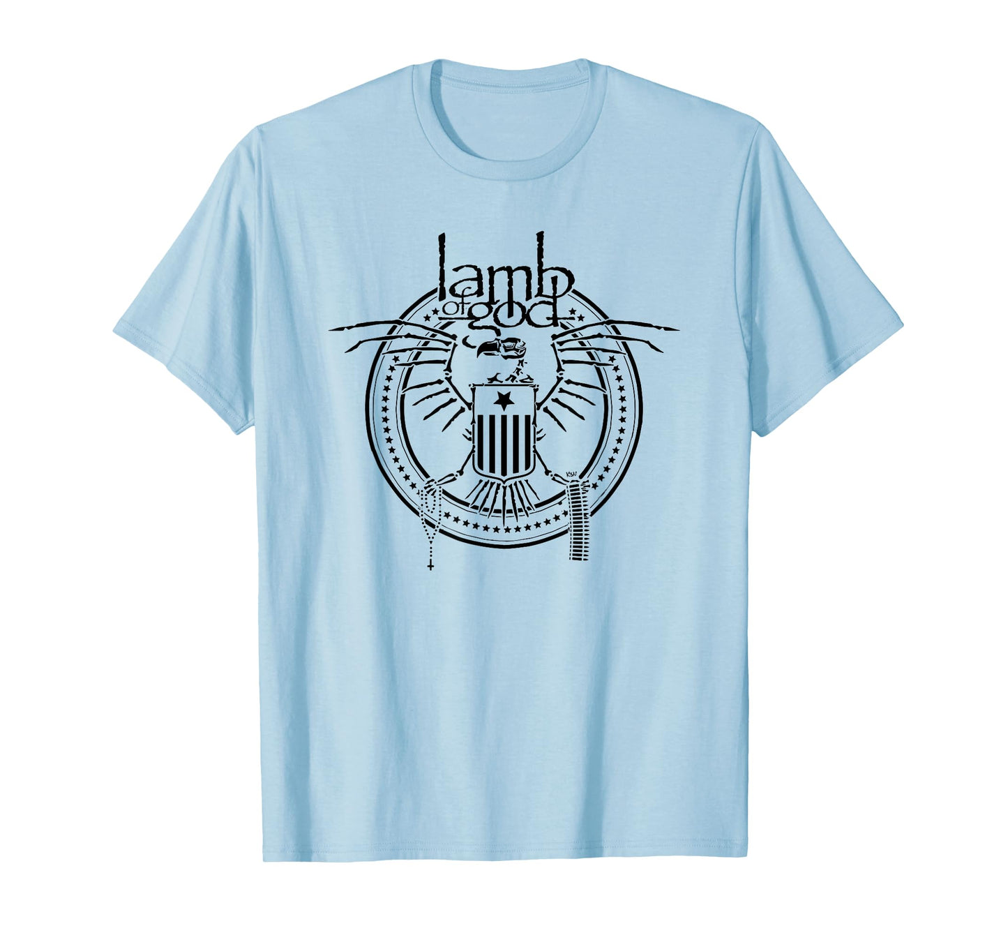 Lamb of God – Skeletal Eagle On White T-Shirt