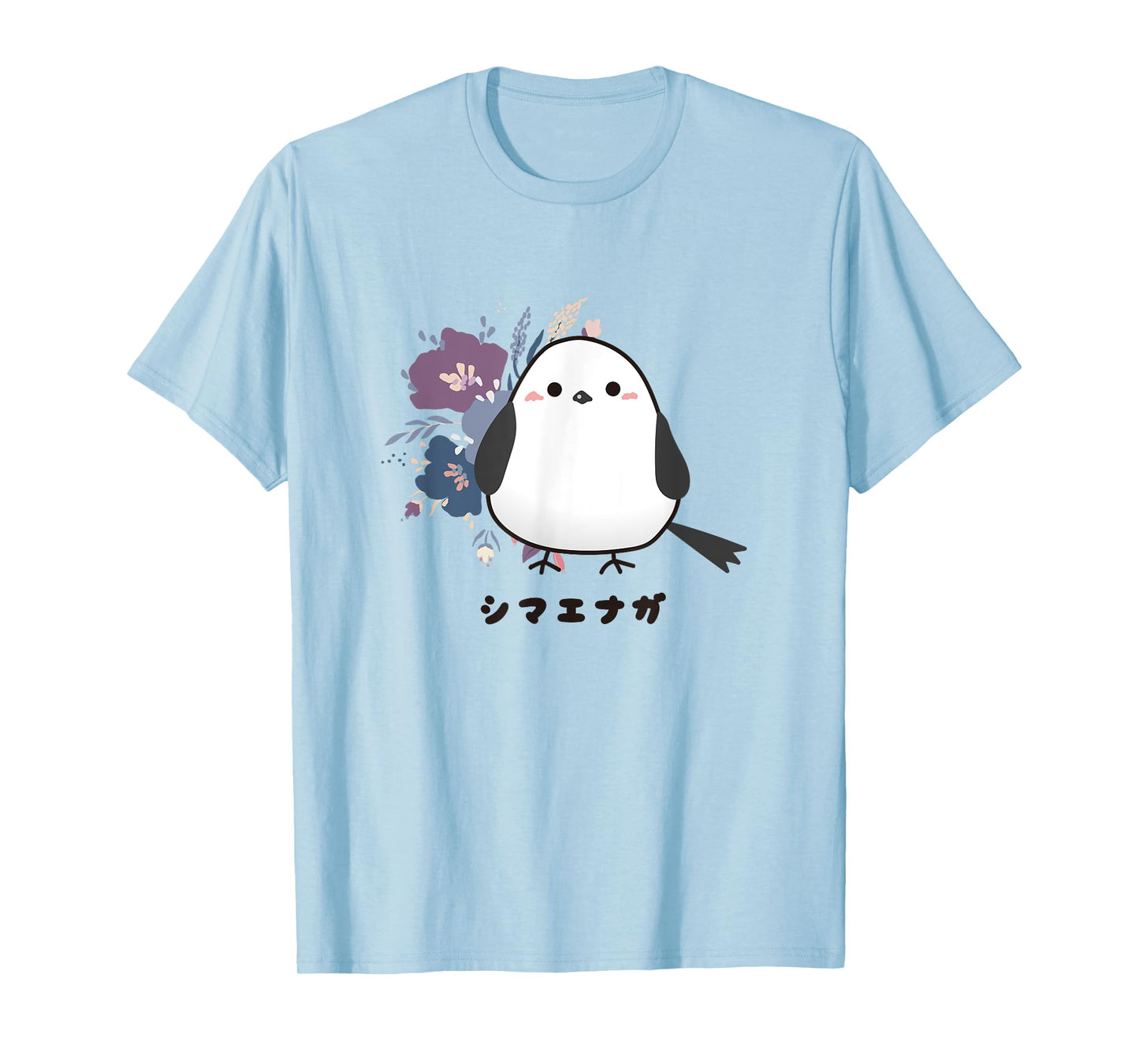 Shima Enaga Bird flower Wild Bird Japan Hokkaido Snow Fairy T-Shirt