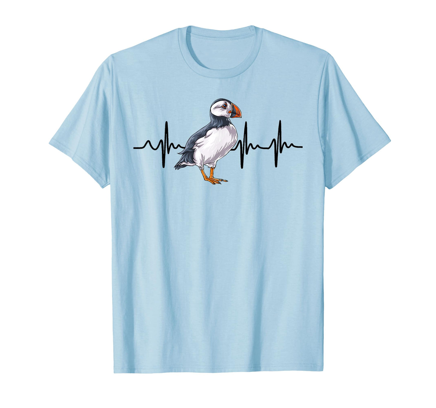Heartbeat Puffin Bird T-Shirt Funny Animal Lover Gifts T-Shirt
