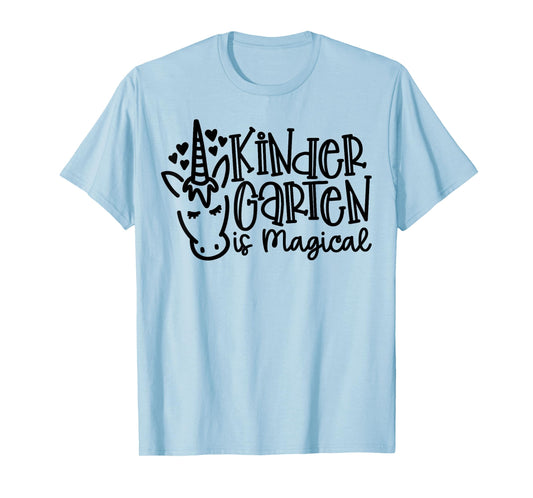 Kindergarten Is Magical Unicorn Vibes First Day Of School T-Shirt