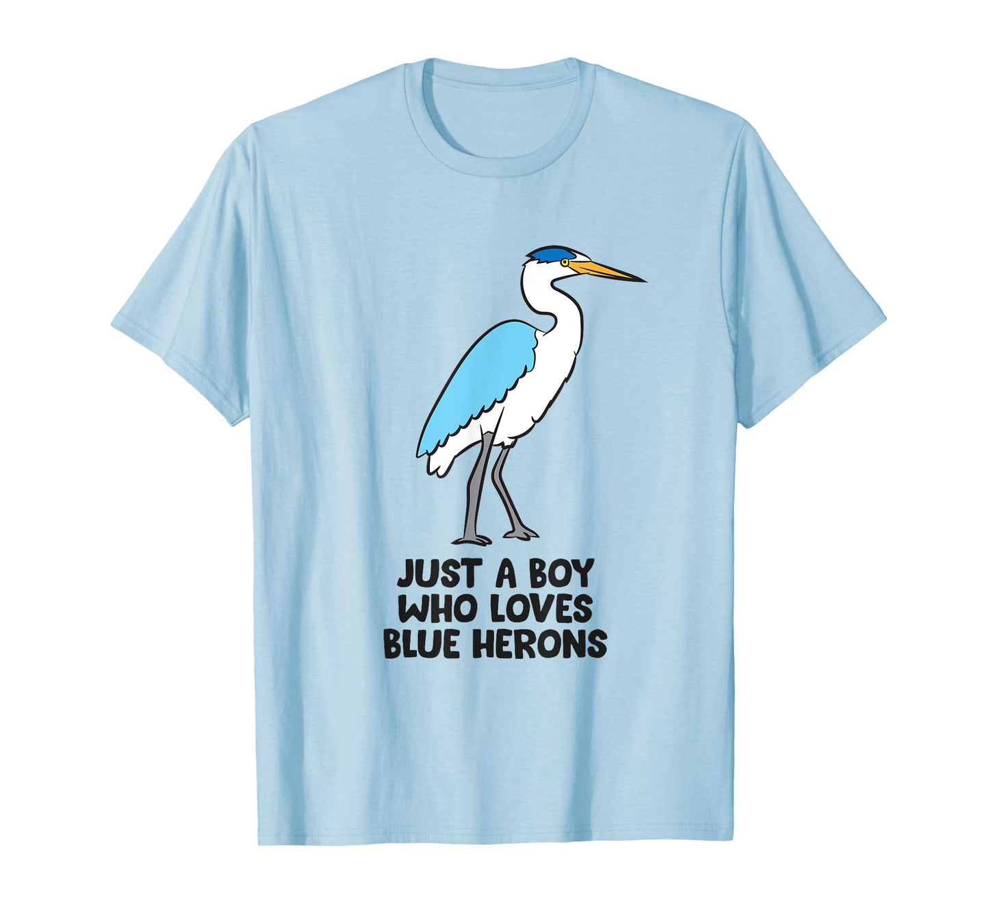 Just a Boy Who Loves Great Blue Heron Birds T-Shirt