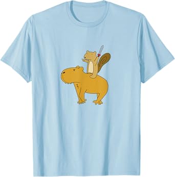 Squirrel Riding Capybara T-Shirt T-Shirt