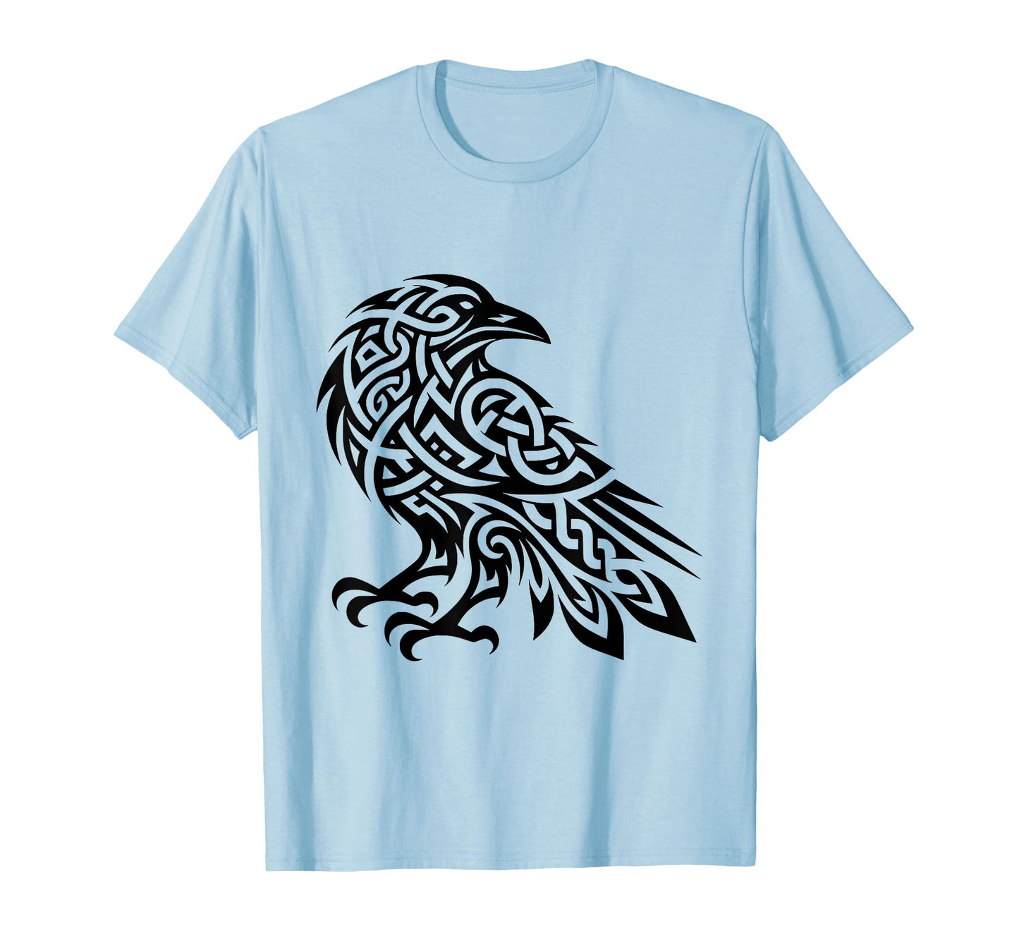 Tribal Crow Nordic Motifs Gaelic Patterns Crow Ornamental T-Shirt
