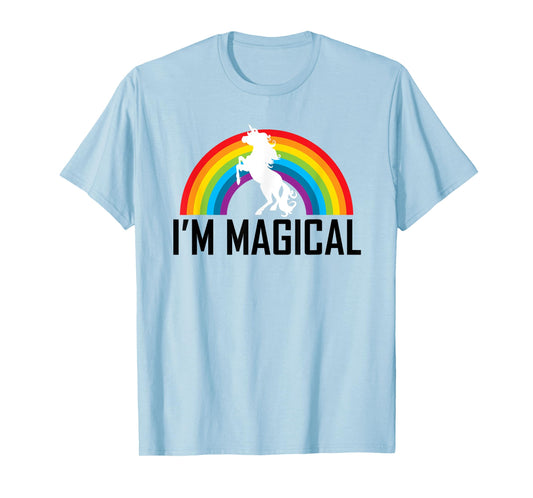 Unicorn I'm Magical Rainbow T Shirt for Girl Women Kids Gift T-Shirt
