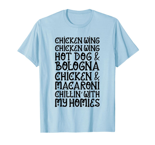 Chicken Wing Chicken Wing Hot Dog and Bologna Shirt Funny T-Shirt