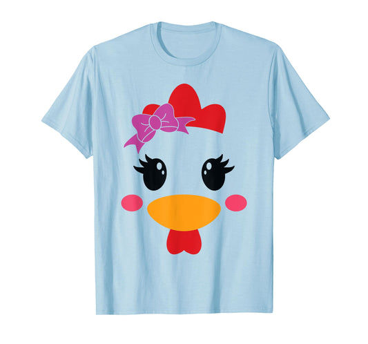 Chicken Costume Halloween Chicken Face Rooster Funny T-Shirt