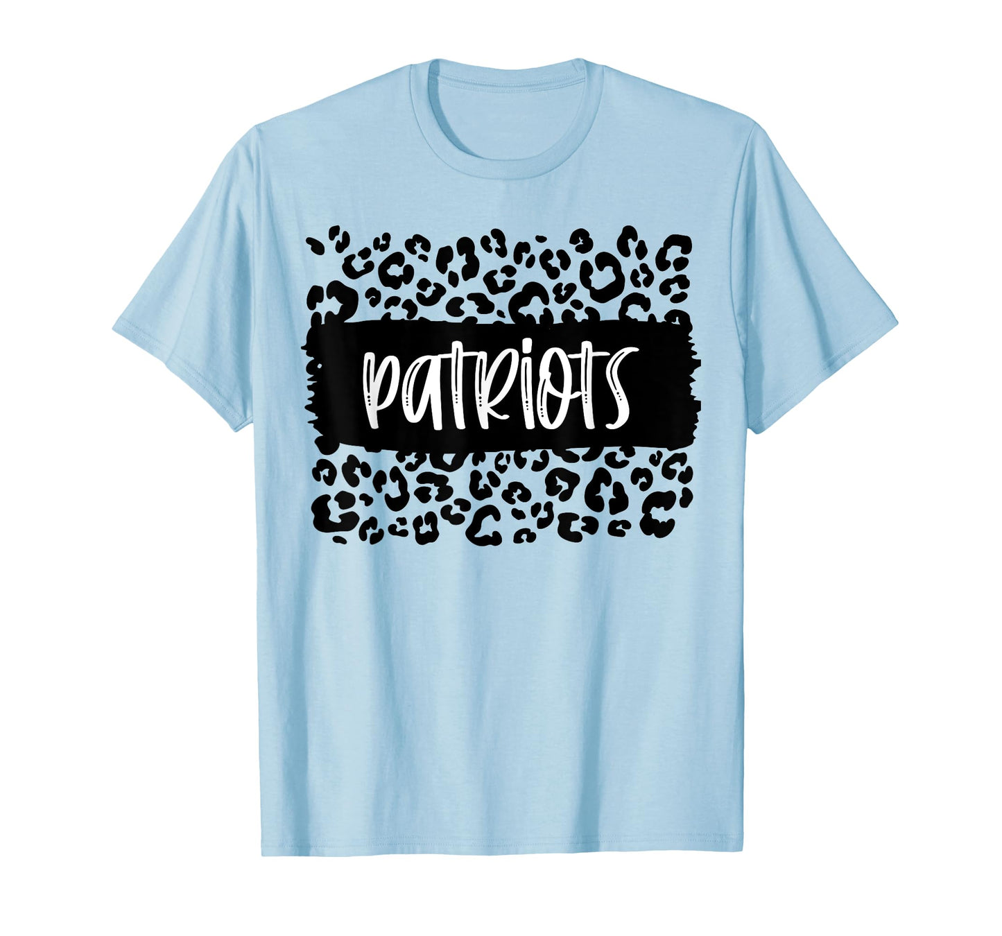 Patriots Team Mascot School Spirit Game Night Leopard Print T-Shirt