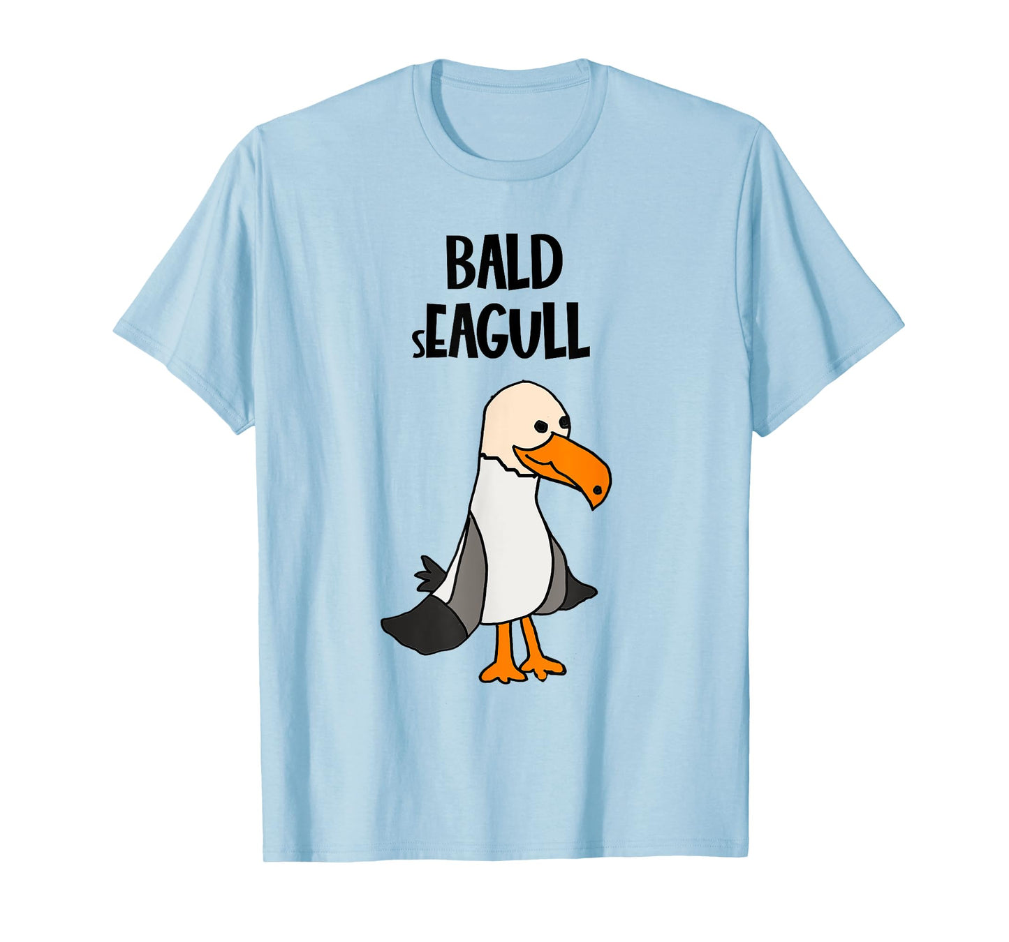 Smileteesfunny Funny Bald Seagull Bald Eagle Beach Pun T-Shirt
