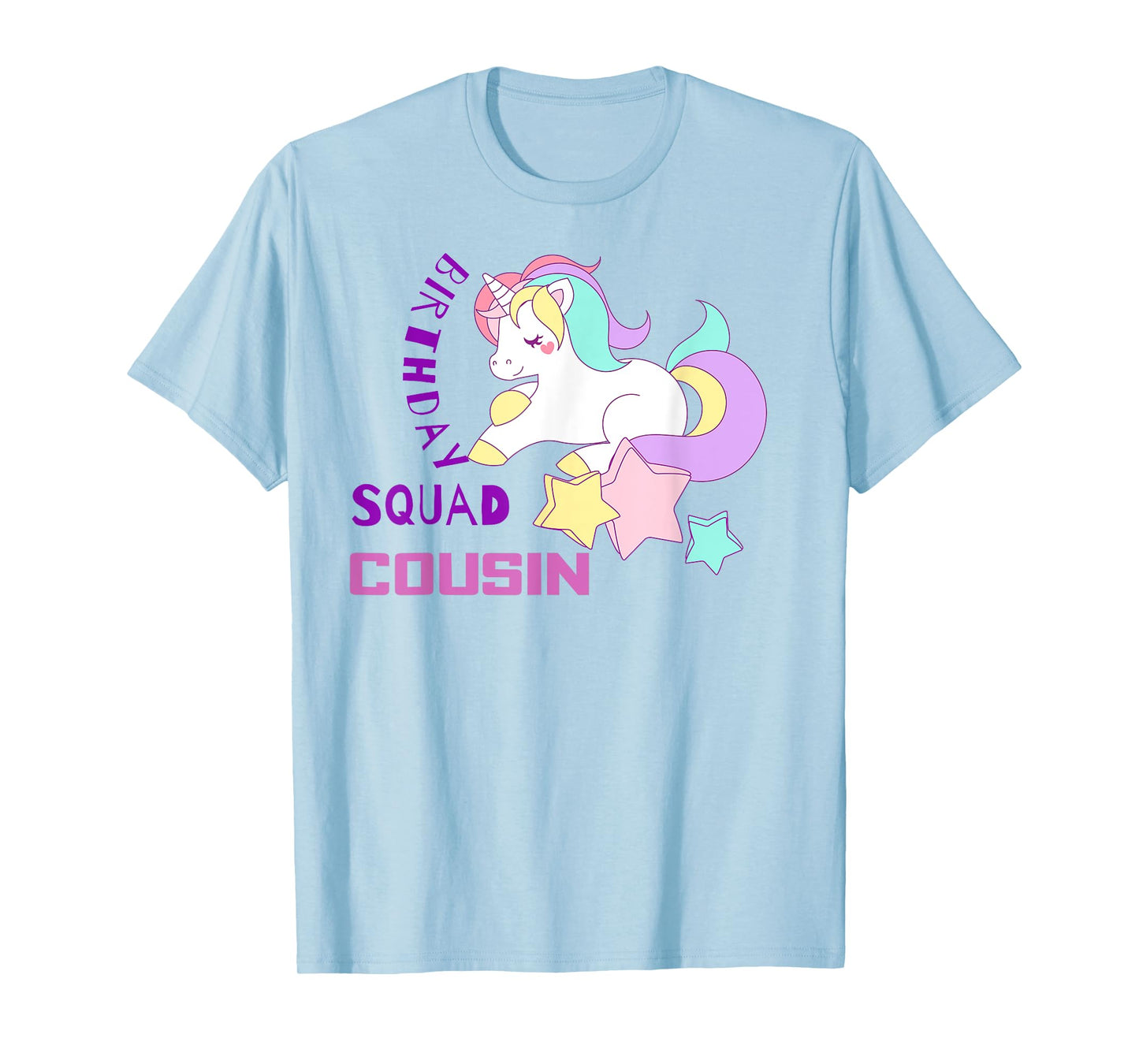 Cousin Of The Birthday Girl Unicorn Party Squad T-Shirt