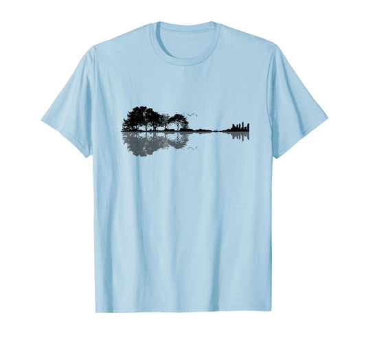 Acoustic Guitar Nature Forest Music Bass Guitarist Men Women T-Shirt