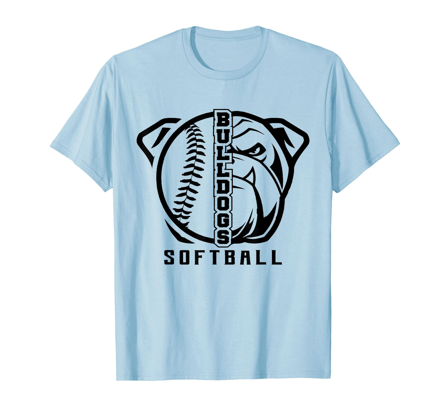Bulldogs Baseball Softball High School Team Mascot Mom T-Shirt