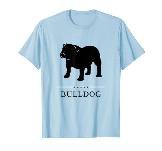 Bulldog Black Silhouette T-Shirt for Men Women Girls Kids