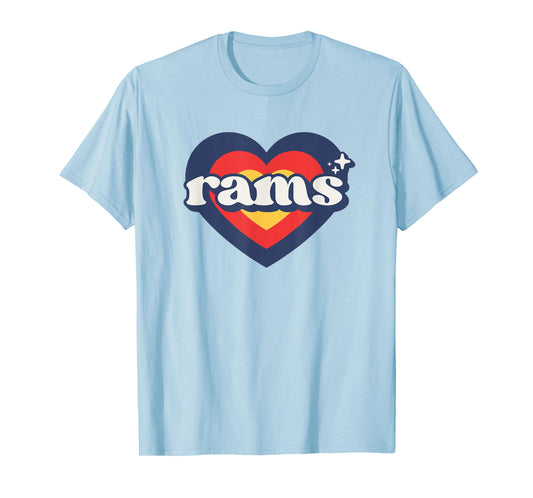 Vintage Rams High School Go Rams Pride Heart T-Shirt