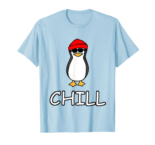 Chill Penguin T-Shirt for Boys Girls Men Women T-Shirt