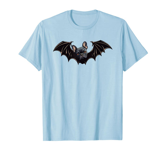 French Bulldog Bat Wings Spooky Frenchie Dog Halloween Bat T-Shirt for Men Women Kids