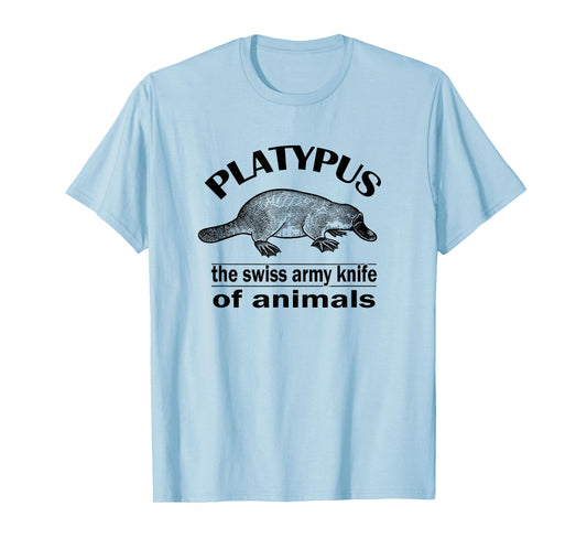 Retro Vintage Swiss Army Knife Platypus Lover T-Shirt