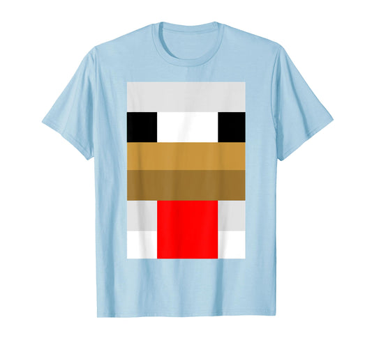 Funny Easy Halloween Costume White Chicken Pixel T-Shirt