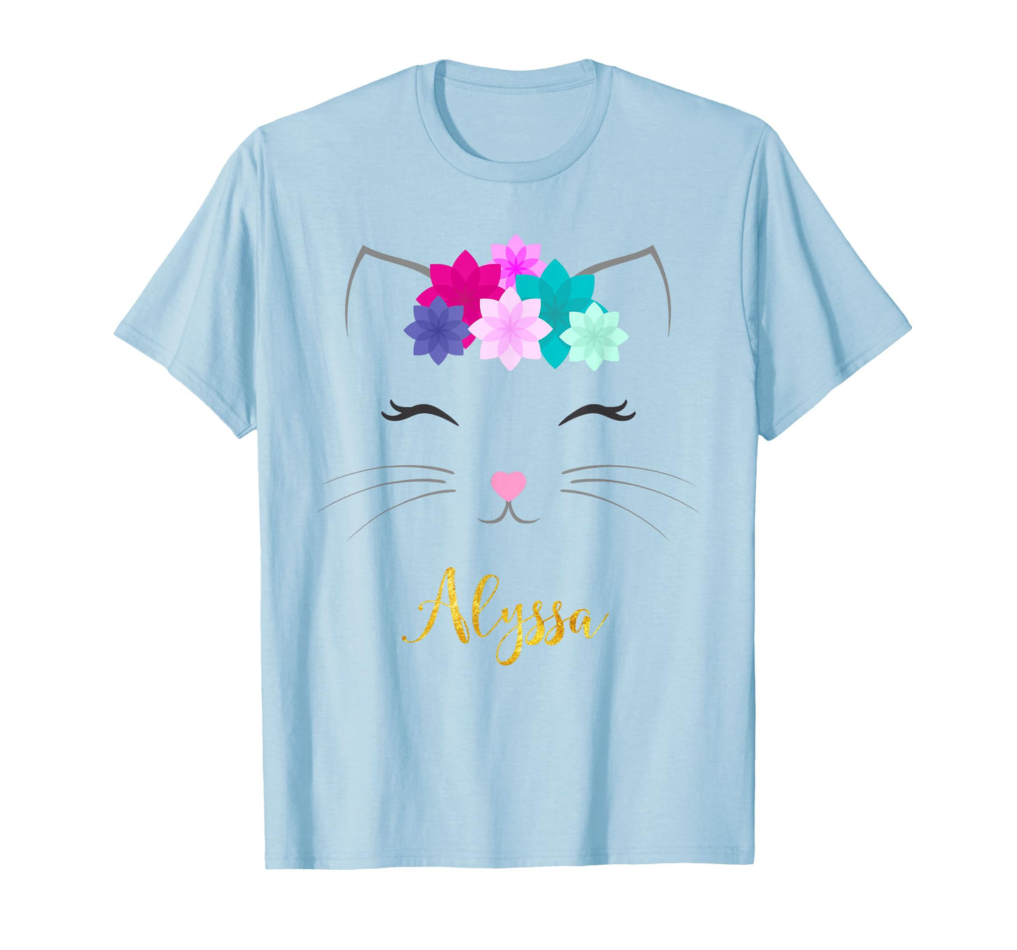 Alyssa Name Gift Personalized Kitty Cat Men Women Kids T-Shirt