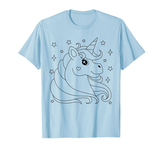 Unicorn mandala to color for children T-Shirt