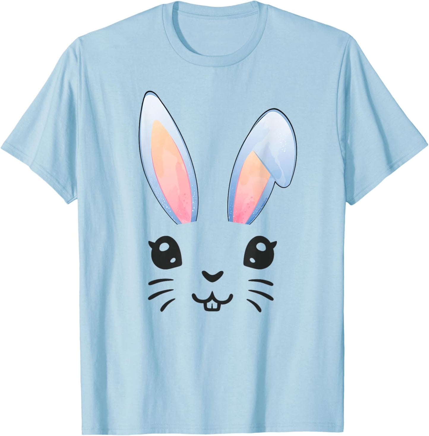 Cute Easter Bunny Face with Easter Bunny Ears - Happy Easter T-Shirt