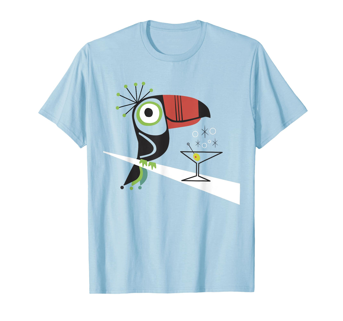 Mid Century Modern Toucan Tiki T-Shirt T-Shirt