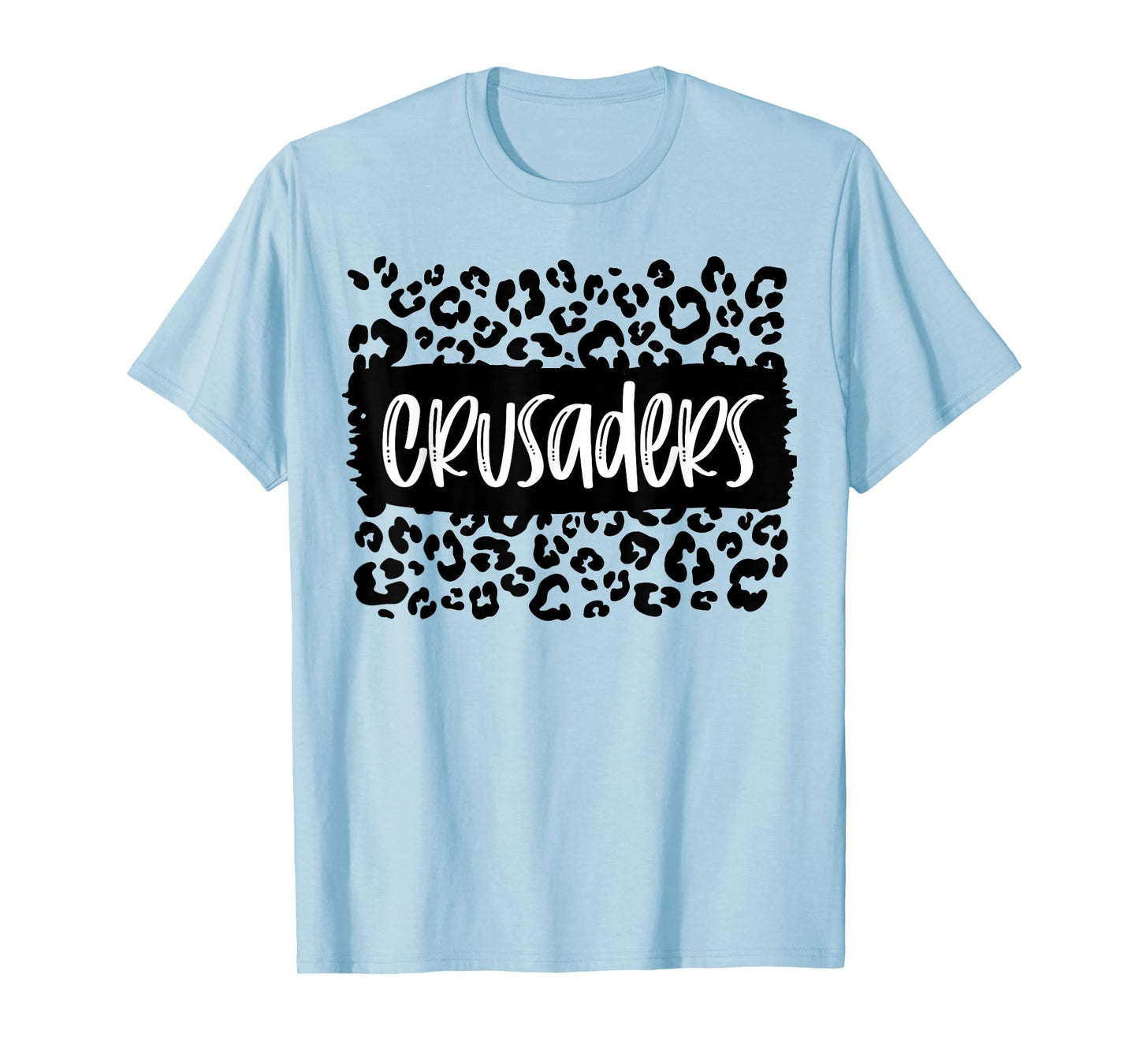 Crusaders Team Mascot School Spirit Game Night Leopard T-Shirt