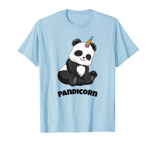 Pandicorn Unicorn Shirt Panda Lover Bear Rainbow Girl T-Shirt