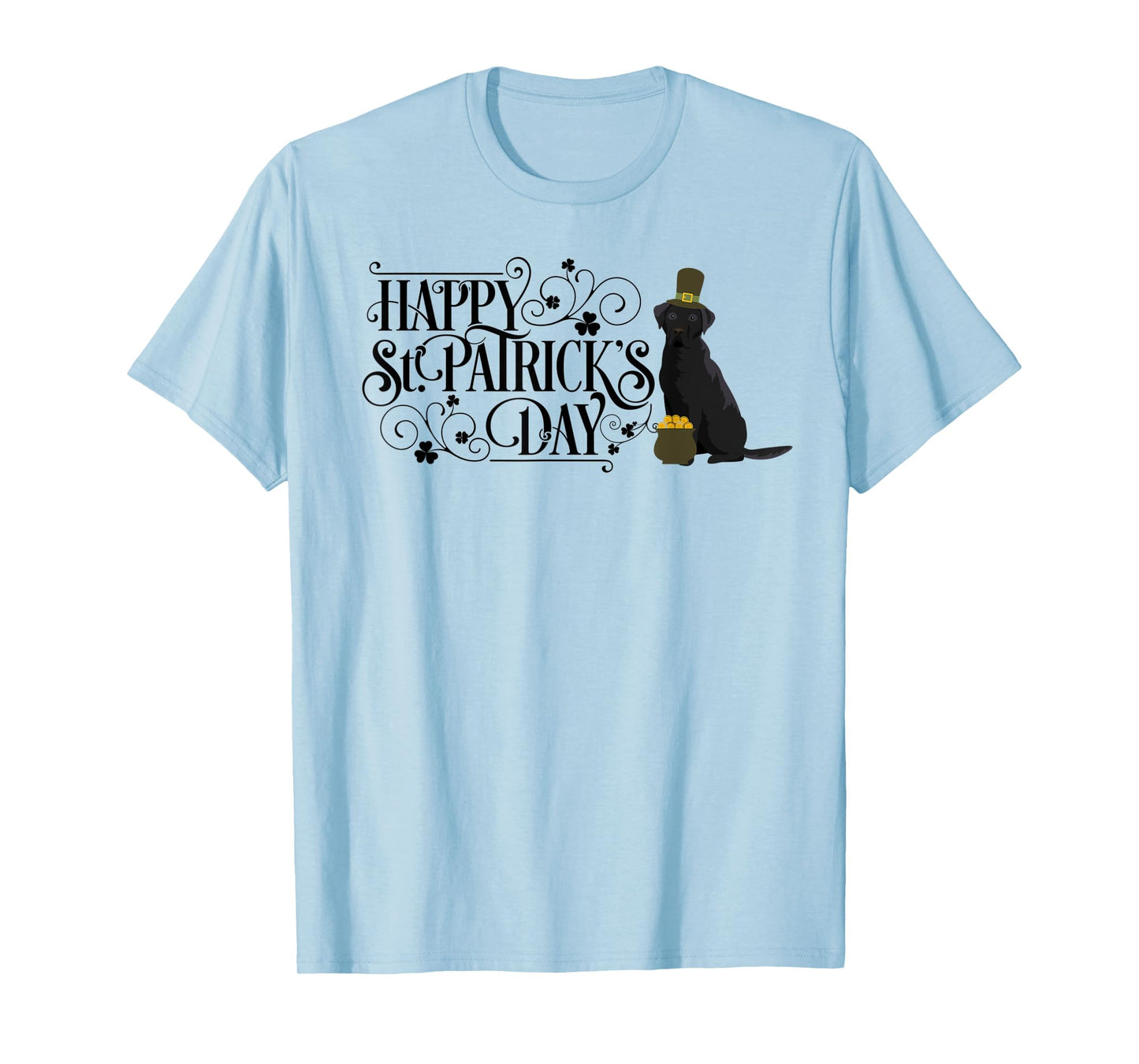 St Patricks Day Black Labrador Retriever Shirt Dog