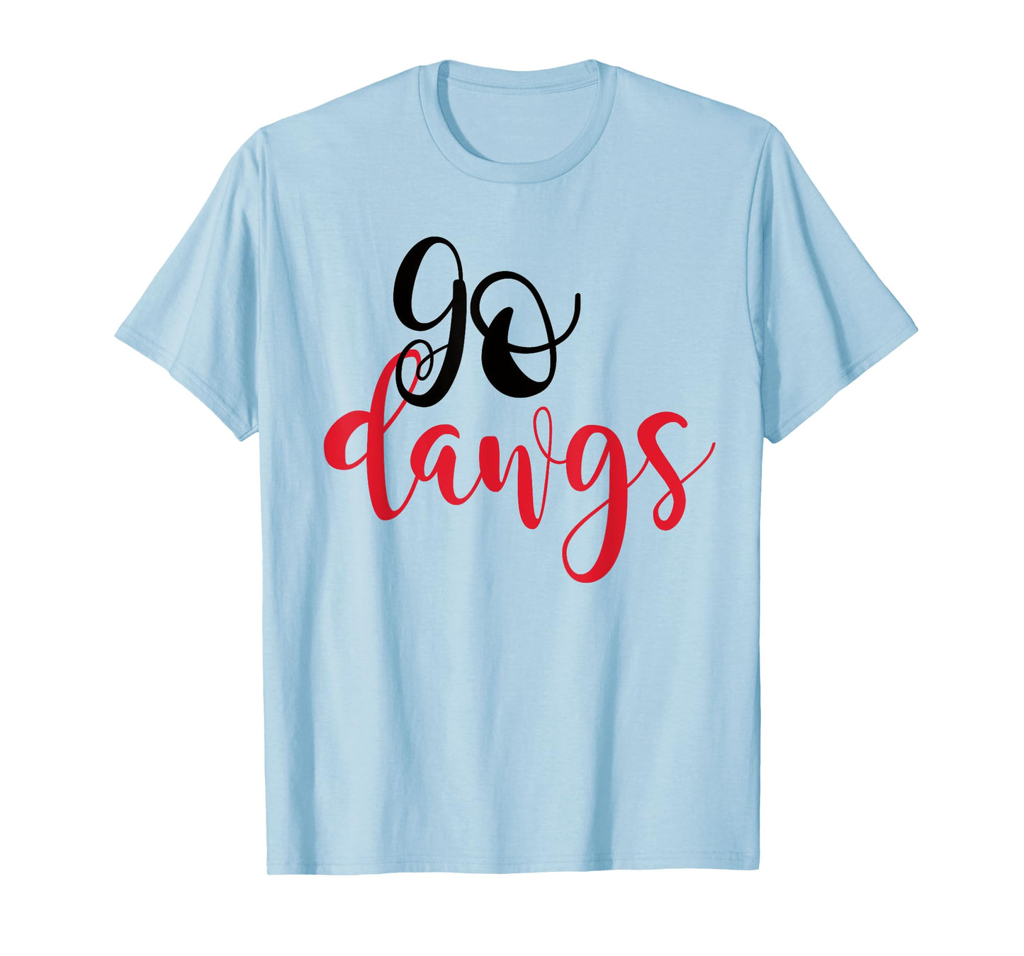 Black and Red Go Dawgs Highschool Football Spirit Shirt T-Shirt