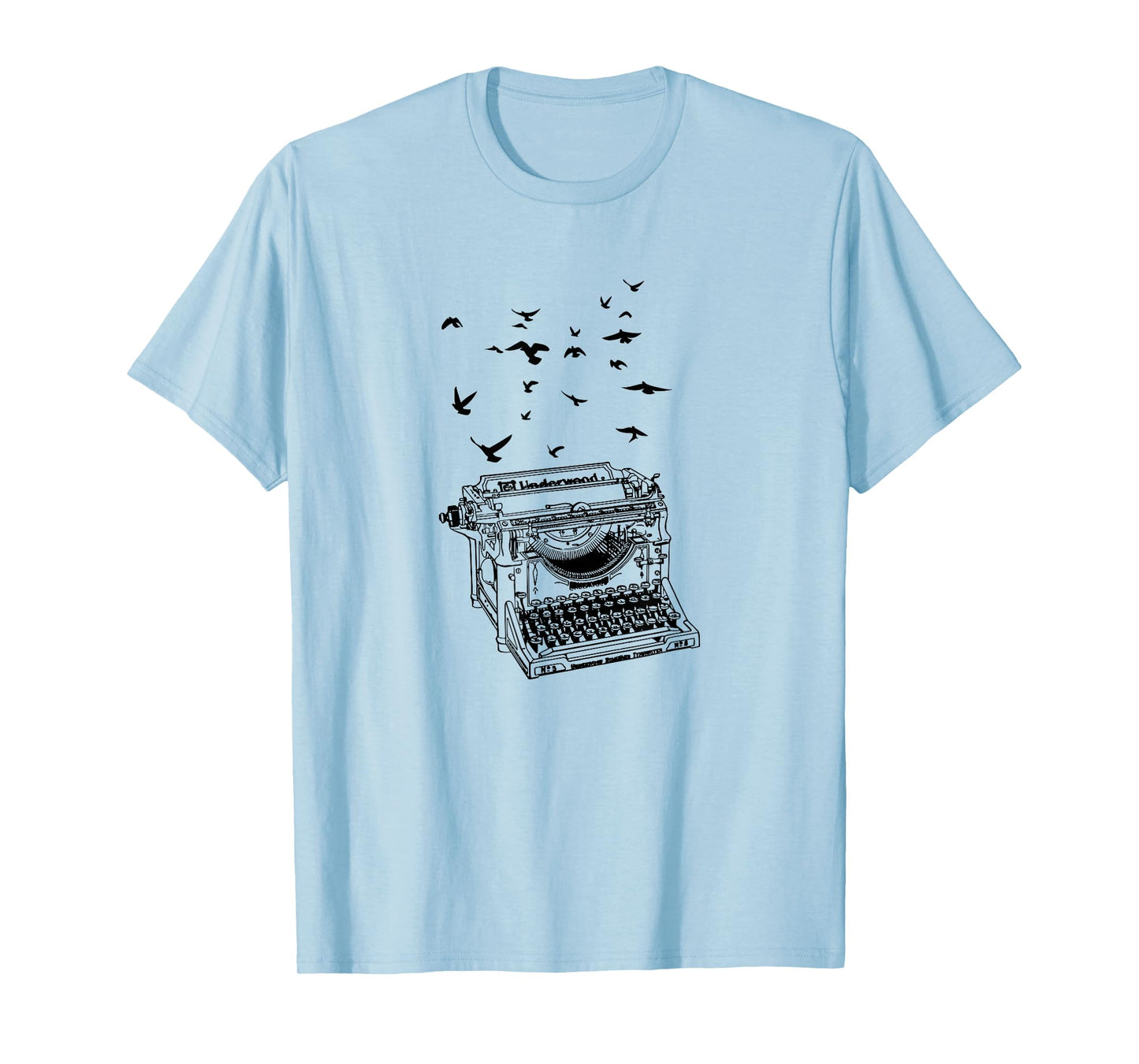 Typewriter Flock Of Birds Freedom Of Speech Humor Novelty T-Shirt