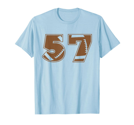 Football 57 Jersey Number T-Shirt