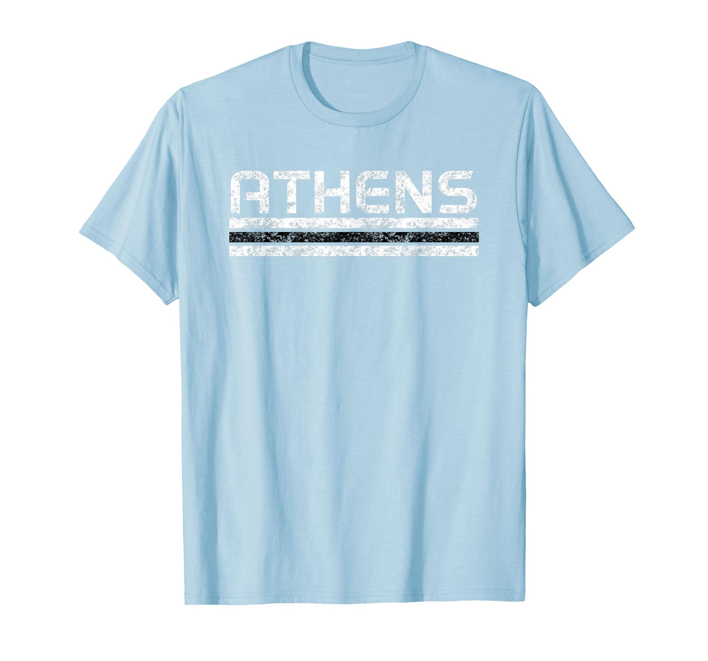 Athens Georgia Retro Vintage Weathered Stripe T-Shirt